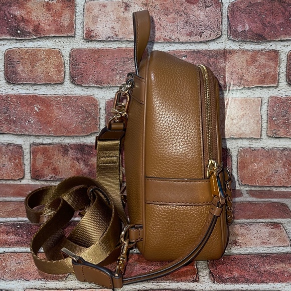 Pre-Owned Michael Kors Elliot Extra Small Convertible Messenger Backpack Brown main image 5